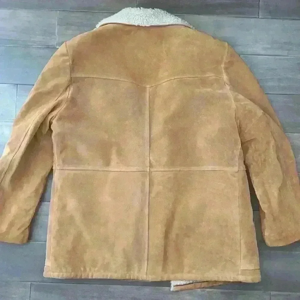Vintage 1980’s London Fog suede shearling lined coat - Picture 5 of 10